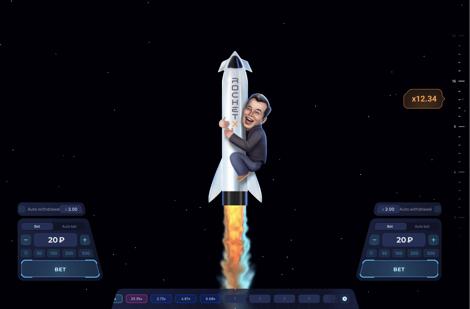 Rocket X predictor - improve your game - Speed and Cash